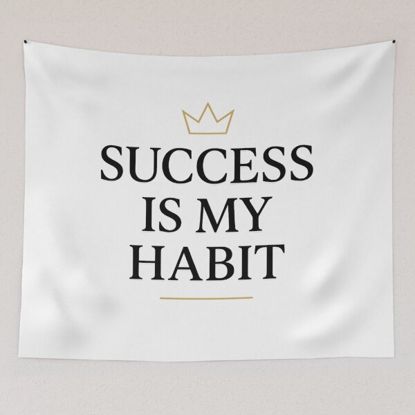 Item preview, Success Is My Habit | Motivational Crown Typography | Discipline & Success Mindset Design designed and sold by EnergyPixel.