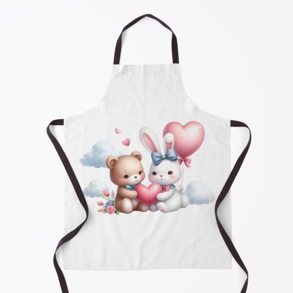 Item preview, Cloud Nine Love: Bunny and Bear with Pink Heart designed and sold by Preeyanc.