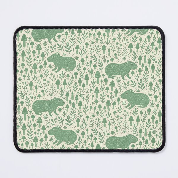 Item preview, Woodland Capybaras with Mushrooms, Leaves and Grasses designed and sold by SmilingAnny.