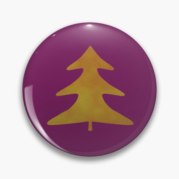 Item preview, Golden Pine Tree on purple - Calm, Sensory-Friendly designed and sold by CreaTwinkles.