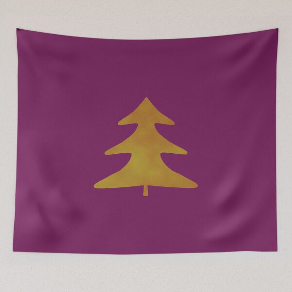 Item preview, Golden Pine Tree on purple - Calm, Sensory-Friendly designed and sold by CreaTwinkles.
