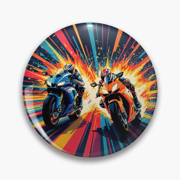Item preview, Motorcycle Race Colorful Pop Art Fuel Charged designed and sold by Ink Art Design.