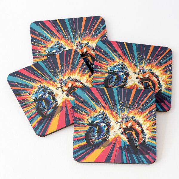 Item preview, Motorcycle Race Colorful Pop Art Fuel Charged designed and sold by Ink Art Design.
