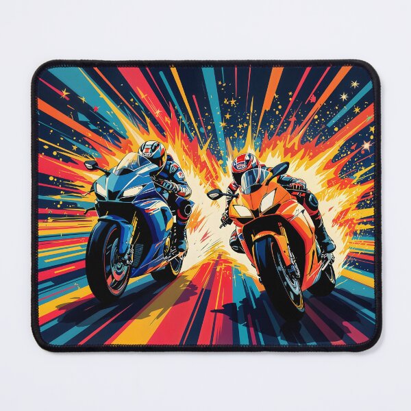 Item preview, Motorcycle Race Colorful Pop Art Fuel Charged designed and sold by Ink Art Design.