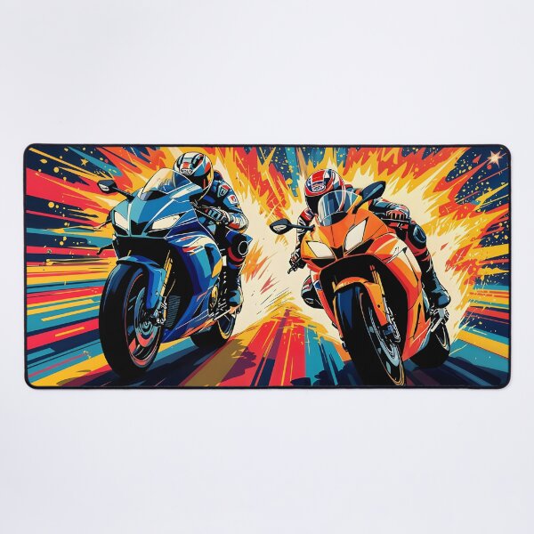 Item preview, Motorcycle Race Colorful Pop Art Fuel Charged designed and sold by Ink Art Design.