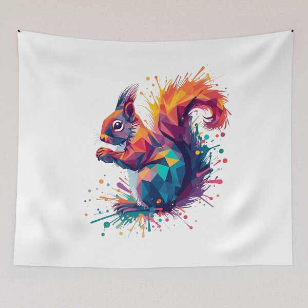 Item preview, Capture The Elusive - Geometric Squirrel Splash Art designed and sold by Lumive.