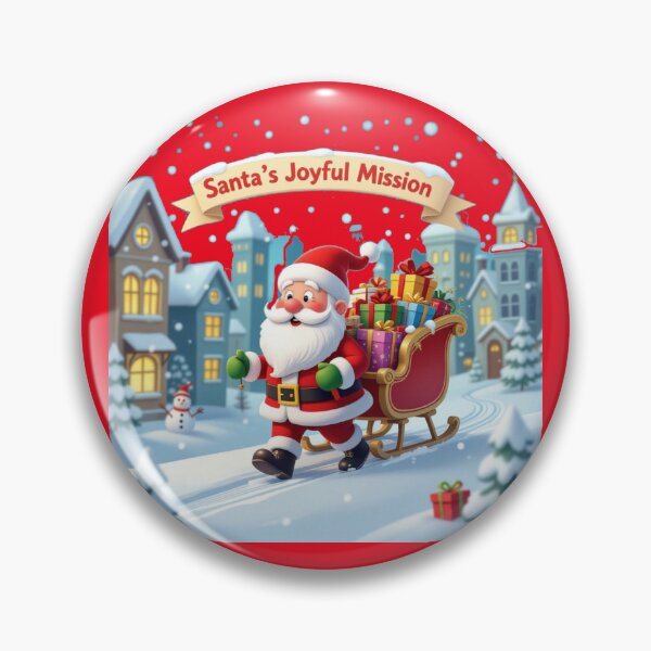 Item preview, Cute Santa Knocking on Door – 3D Funny Scene , designed and sold by PaintMeWorld.