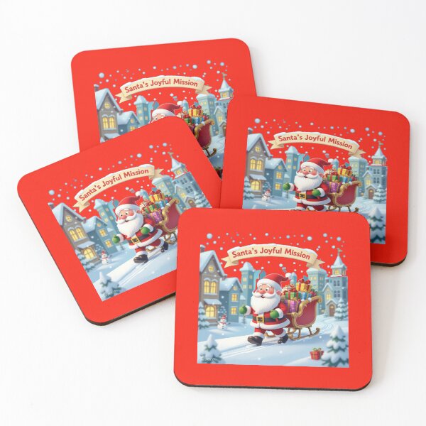 Item preview,  Cute Santa Knocking on Door – 3D Funny Scene ,  designed and sold by PaintMeWorld.