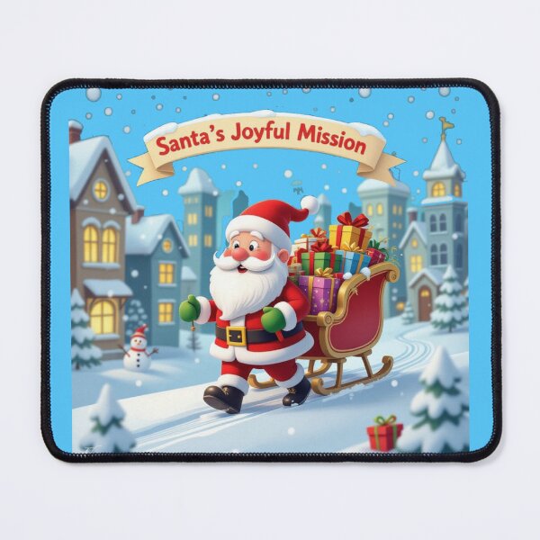 Item preview,  Cute Santa Knocking on Door – 3D Funny Scene ,  designed and sold by PaintMeWorld.