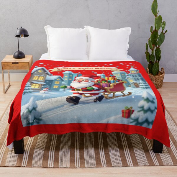 Item preview,  Cute Santa Knocking on Door – 3D Funny Scene ,  designed and sold by PaintMeWorld.