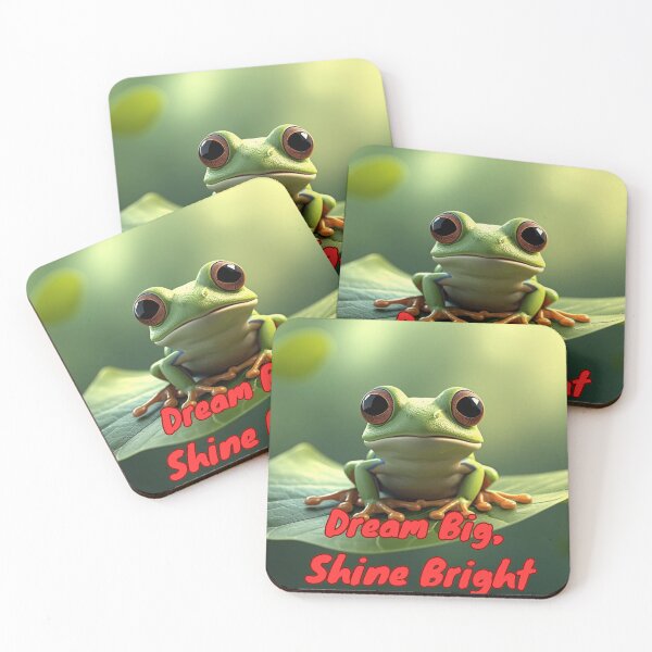 Item preview, Sunny Frog Hops – Dream Big & Shine Bright Poster designed and sold by ArtShop2025LV.