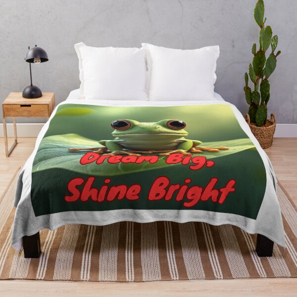 Item preview, Sunny Frog Hops – Dream Big & Shine Bright Poster designed and sold by ArtShop2025LV.