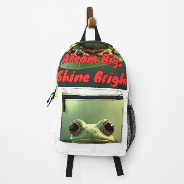 Item preview, Sunny Frog Hops – Dream Big & Shine Bright Poster designed and sold by ArtShop2025LV.
