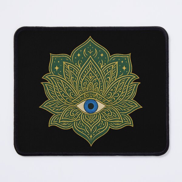 Item preview, Lotus Mandala Yoga Shirt - Evil Eye Sticker Balance, Healing, Earth Energy designed and sold by Pingestre.