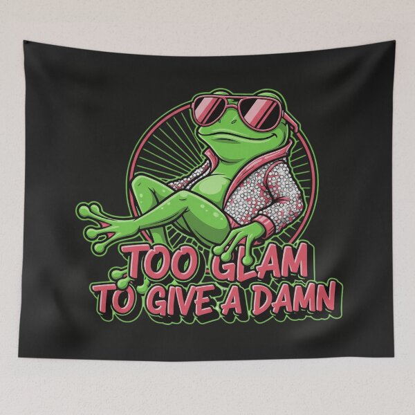 Item preview, Too Glam Frog – Sparkle & Sass Holiday Vibes designed and sold by AwesomeBeyondLimits.