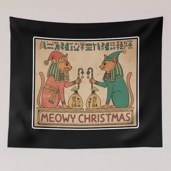 Item preview, Meowy Christmas Cute Cat Pharaoh hieroglyphs designed and sold by EXON-Publishing.