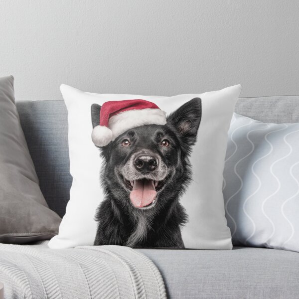 Item preview, Cute Mudi dog Christmas Art — Mudi dog Wearing Santa Hat designed and sold by LazyOwlStore.