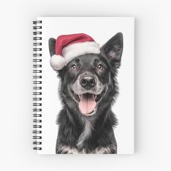 Item preview, Cute Mudi dog Christmas Art — Mudi dog Wearing Santa Hat designed and sold by LazyOwlStore.