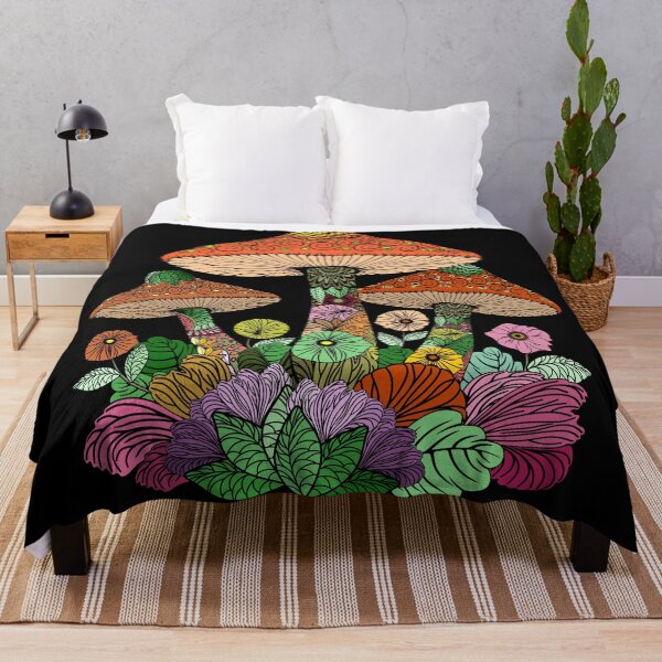 Item preview, Mushrooms Psychedelic Zentantle Art designed and sold by BluedarkArt.