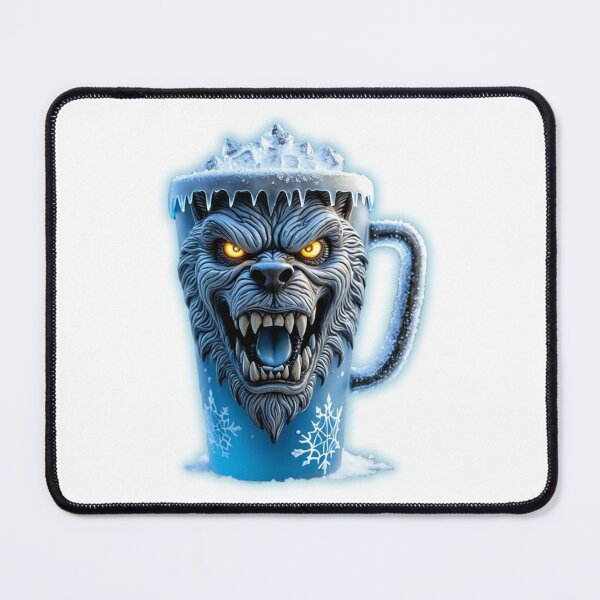 Item preview, Winter Alpha Mug: Werewolf & Ice Crystal Fury 極寒のアルファ designed and sold by CamillaCreation.