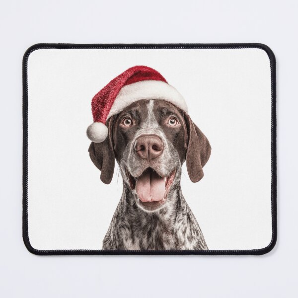Item preview, Cute Pointer dog Christmas Art — Pointing dog Wearing Santa Hat designed and sold by LazyOwlStore.