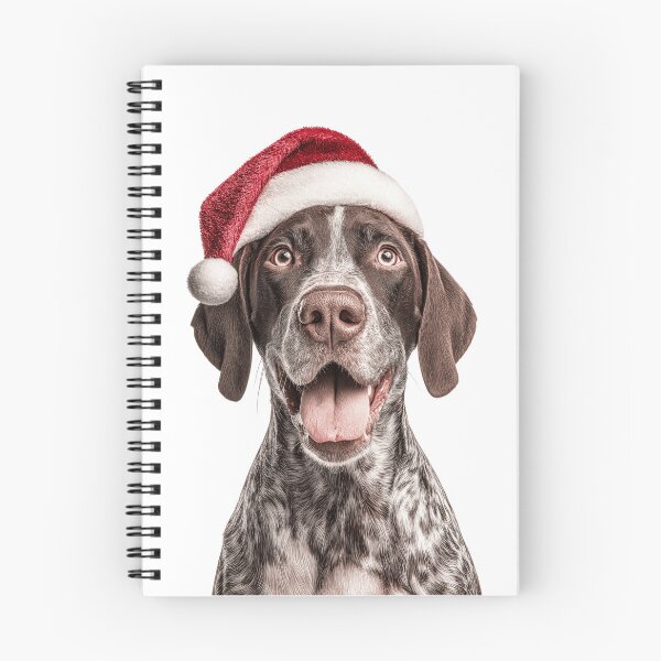 Item preview, Cute Pointer dog Christmas Art — Pointing dog Wearing Santa Hat designed and sold by LazyOwlStore.