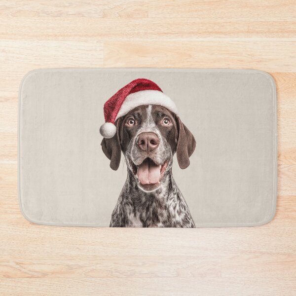 Item preview, Cute Pointer dog Christmas Art — Pointing dog Wearing Santa Hat designed and sold by LazyOwlStore.