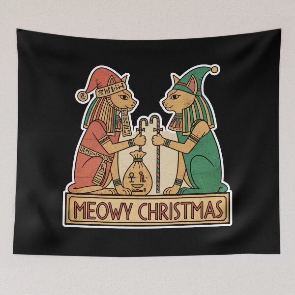 Item preview, Meowy Christmas Cute Cat Pharaoh hieroglyphs designed and sold by EXON-Publishing.