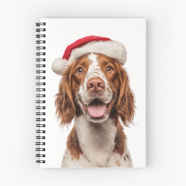 Item preview, Cute Welsh Springer Spaniel Christmas Art — Welshie Wearing Santa Hat designed and sold by LazyOwlStore.