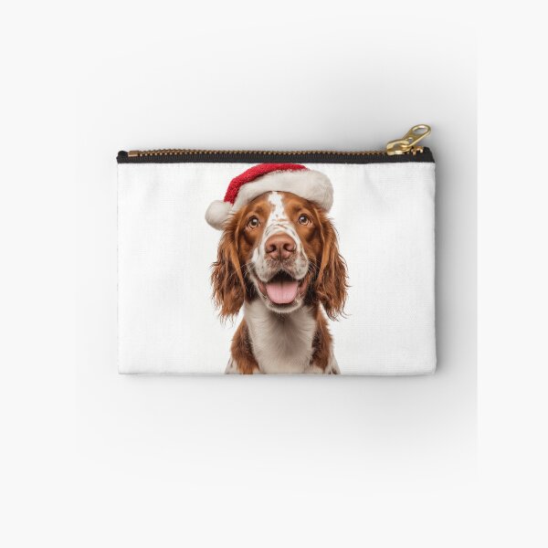 Item preview, Cute Welsh Springer Spaniel Christmas Art — Welshie Wearing Santa Hat designed and sold by LazyOwlStore.