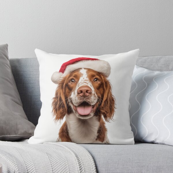 Item preview, Cute Welsh Springer Spaniel Christmas Art — Welshie Wearing Santa Hat designed and sold by LazyOwlStore.