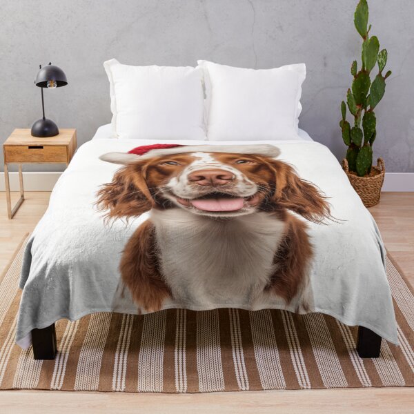 Item preview, Cute Welsh Springer Spaniel Christmas Art — Welshie Wearing Santa Hat designed and sold by LazyOwlStore.