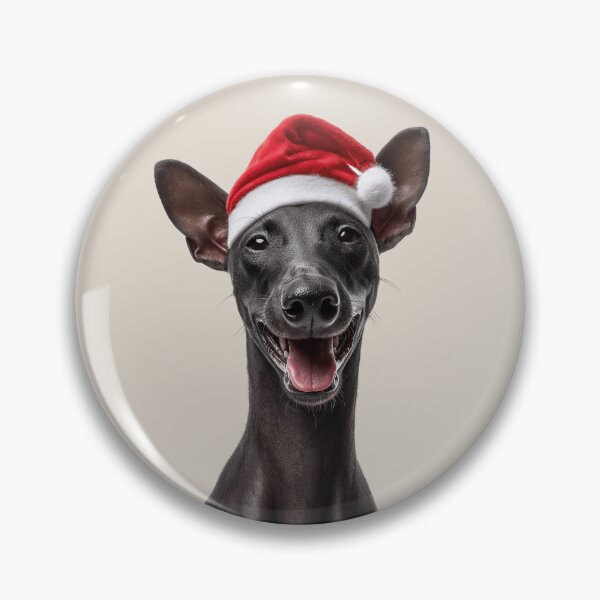 Item preview, Cute Xoloitzcuintli dog Christmas Art — Mexican hairless dog Wearing Santa Hat designed and sold by LazyOwlStore.