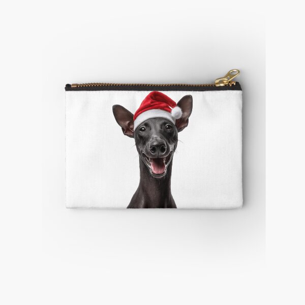 Item preview, Cute Xoloitzcuintli dog Christmas Art — Mexican hairless dog Wearing Santa Hat designed and sold by LazyOwlStore.