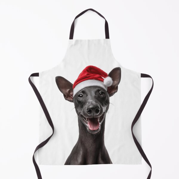 Item preview, Cute Xoloitzcuintli dog Christmas Art — Mexican hairless dog Wearing Santa Hat designed and sold by LazyOwlStore.