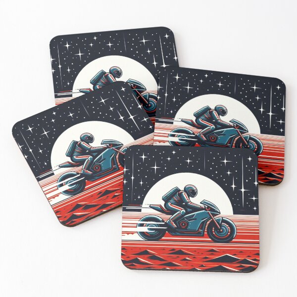 Item preview, Cosmic Rider: Neon Speed Across the Stars designed and sold by Dogandesighn.