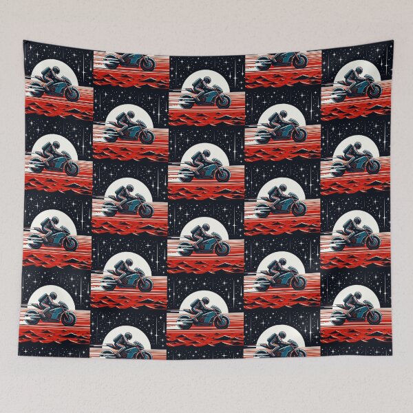 Item preview, Cosmic Rider: Neon Speed Across the Stars designed and sold by Dogandesighn.