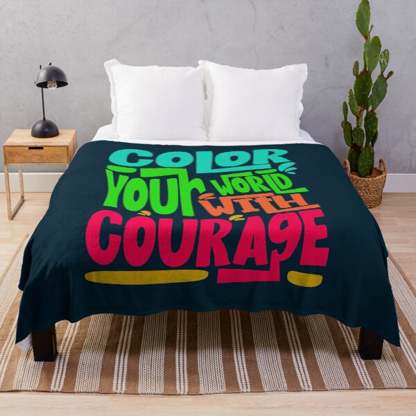 Item preview, Color Your World With Courage - Bold Funky Typography Slogan designed and sold by SaadArtCo.