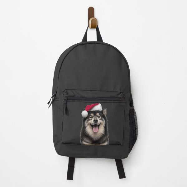 Item preview, Cute Finnish Lapphund Christmas Art — Lappie dog Wearing Santa Hat designed and sold by LazyOwlStore.