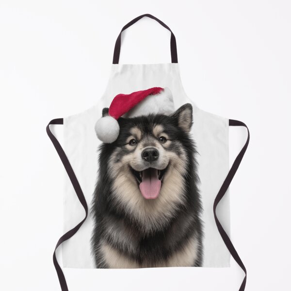 Item preview, Cute Finnish Lapphund Christmas Art — Lappie dog Wearing Santa Hat designed and sold by LazyOwlStore.