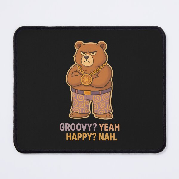 Item preview, Groovy Bear with Attitude – Retro Sass Vibes designed and sold by AwesomeBeyondLimits.