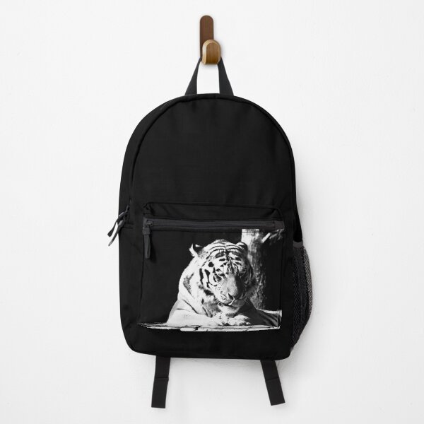Item preview, The Concentrated Tiger – A Black and White Moment of Self-Care / Swiss Artwork Photography designed and sold by Raphael Wolf.