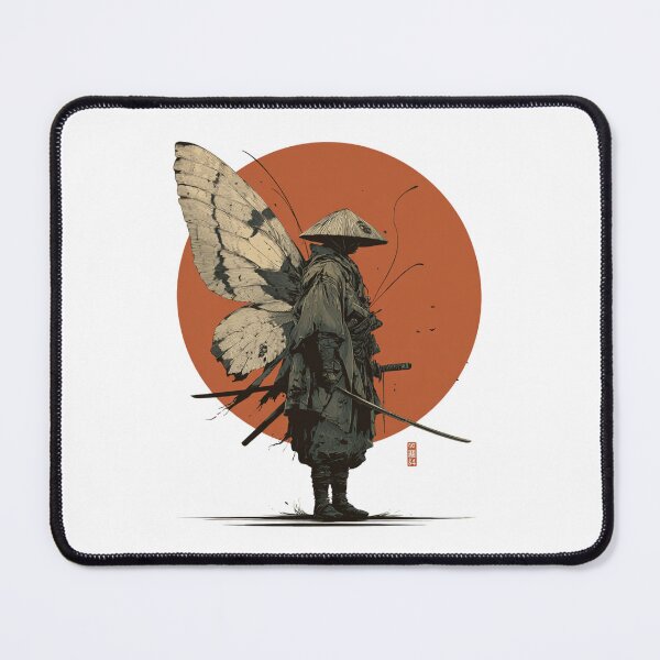 Item preview, Samurai Mothman Japan Manga Anime Ronin designed and sold by ambystomatees.