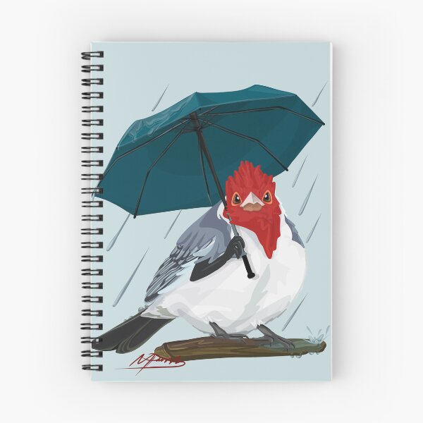 Item preview, Cardinal with umbrella in the rain designed and sold by ArtbyMparrish .