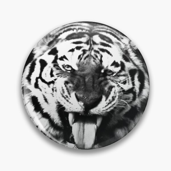 Item preview, The Intense Tiger – Black and White Portrait of the Wilderness / Swiss Artwork Photography designed and sold by Raphael Wolf.