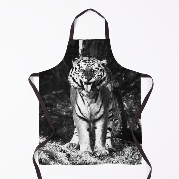 Item preview, The Intense Tiger – Black and White Portrait of the Wilderness / Swiss Artwork Photography designed and sold by Raphael Wolf.