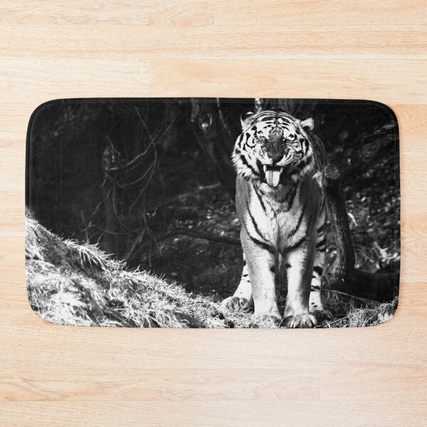 Item preview, The Intense Tiger – Black and White Portrait of the Wilderness / Swiss Artwork Photography designed and sold by Raphael Wolf.