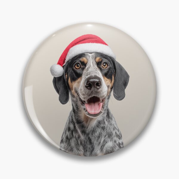 Item preview, Cute Bluetick Coonhound Christmas Art — Bluetick Coonhound Wearing Santa Hat designed and sold by LazyOwlStore.