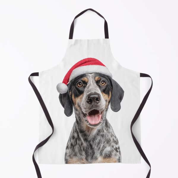 Item preview, Cute Bluetick Coonhound Christmas Art — Bluetick Coonhound Wearing Santa Hat designed and sold by LazyOwlStore.