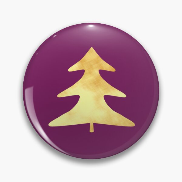 Item preview, Golden Pine Tree on purple - Calm, Sensory-Friendly designed and sold by CreaTwinkles.